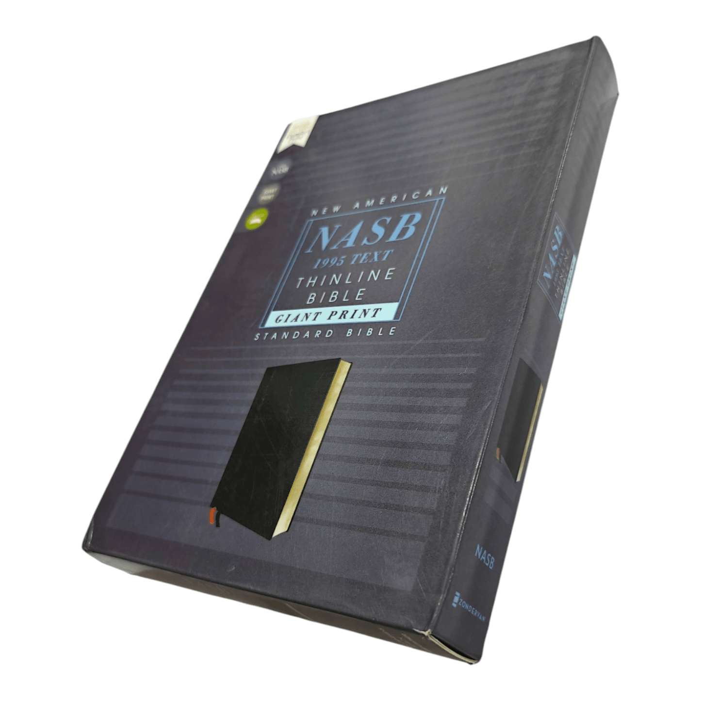 NASB Thinline Bible, Giant Print, Bonded Leather Black, Red Letter Edition - Portable New American Standard Bible, 1995 Text, Comfort Print for Easy Reading (ISBN: 9780310451075)