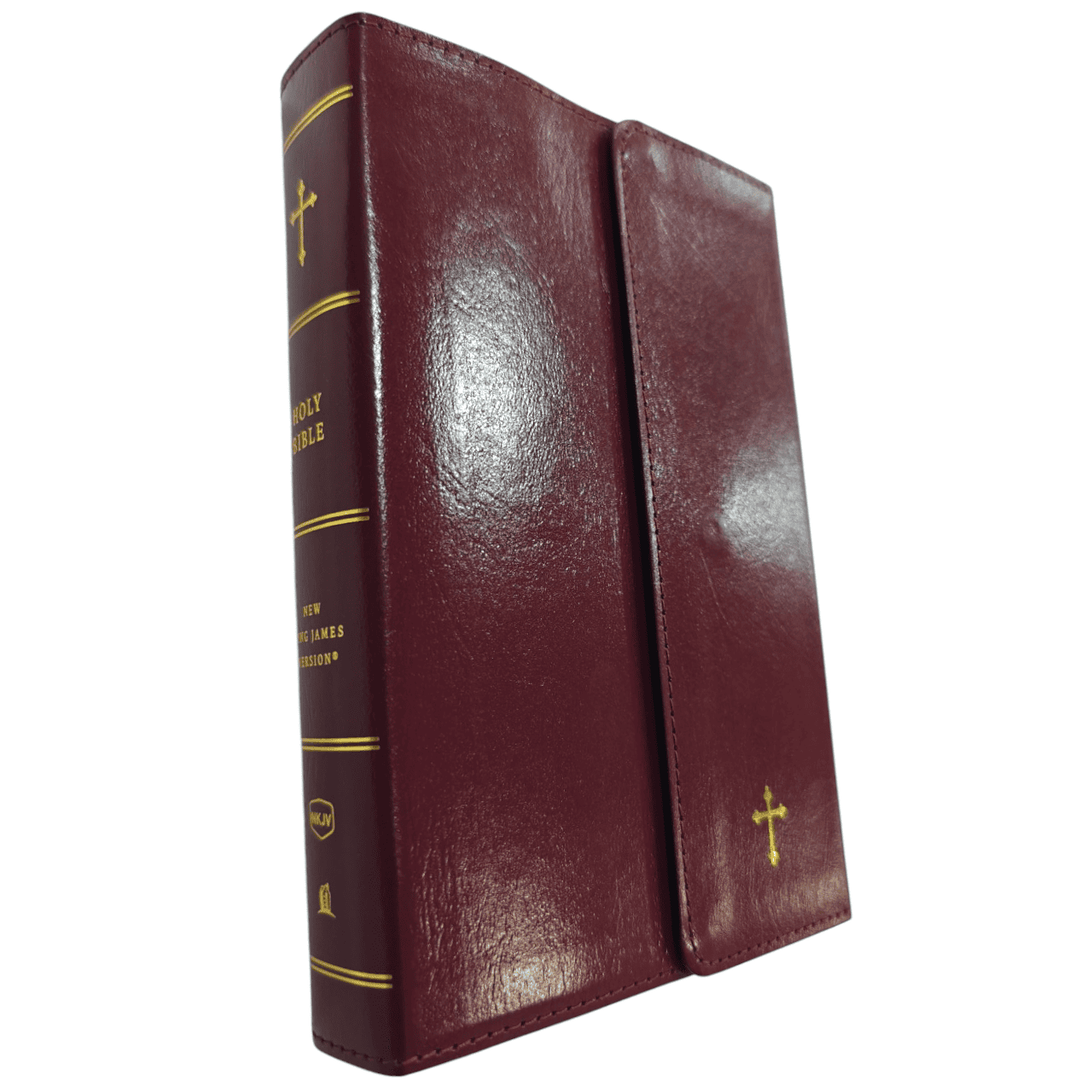 NKJV Compact Reference Bible, Leathersoft, Brown, Red Letter Edition, Comfort Print: Compact, Easy-to-Carry Bible for Everyday Use