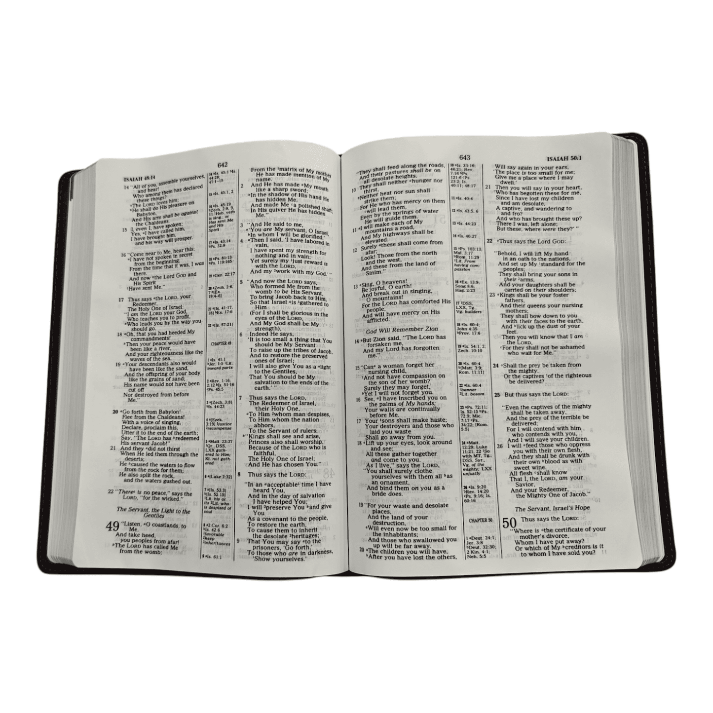 NKJV Large Print Ultrathin Bible, Leathersoft, Brown, Red Letter Edition, Comfort Print: Easy-to-Read Text in a Surprisingly Thin Design
