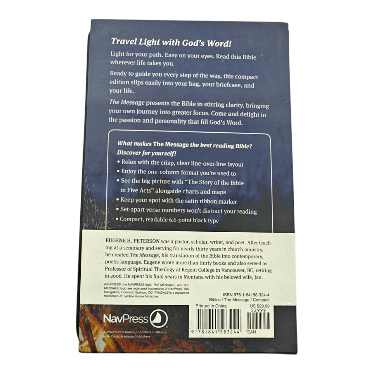 The Message Compact Bible, Hardcover: A Contemporary Reading Bible in a Portable Size, Perfect for Everyday Carry