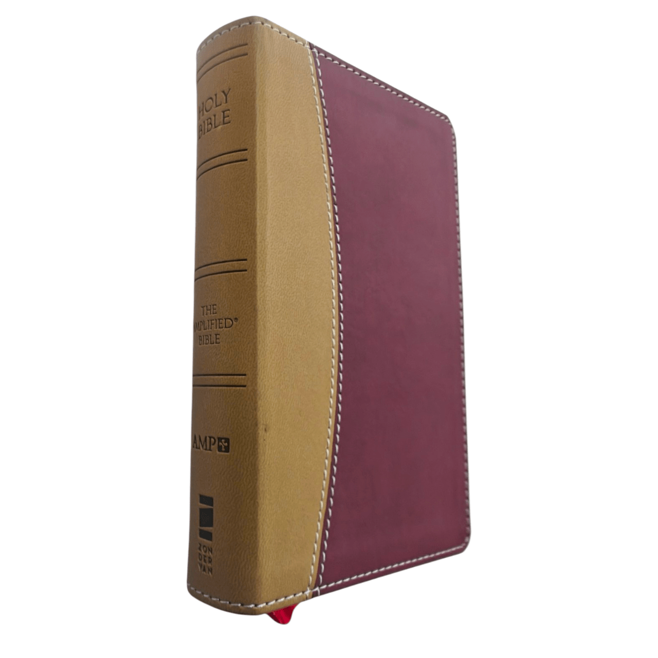 Amplified Holy Bible, Compact Edition, Leathersoft Tan/Burgundy - Expanded Translation Capturing Nuances of Original Greek and Hebrew for Deeper Study (ISBN: 9780310444008)