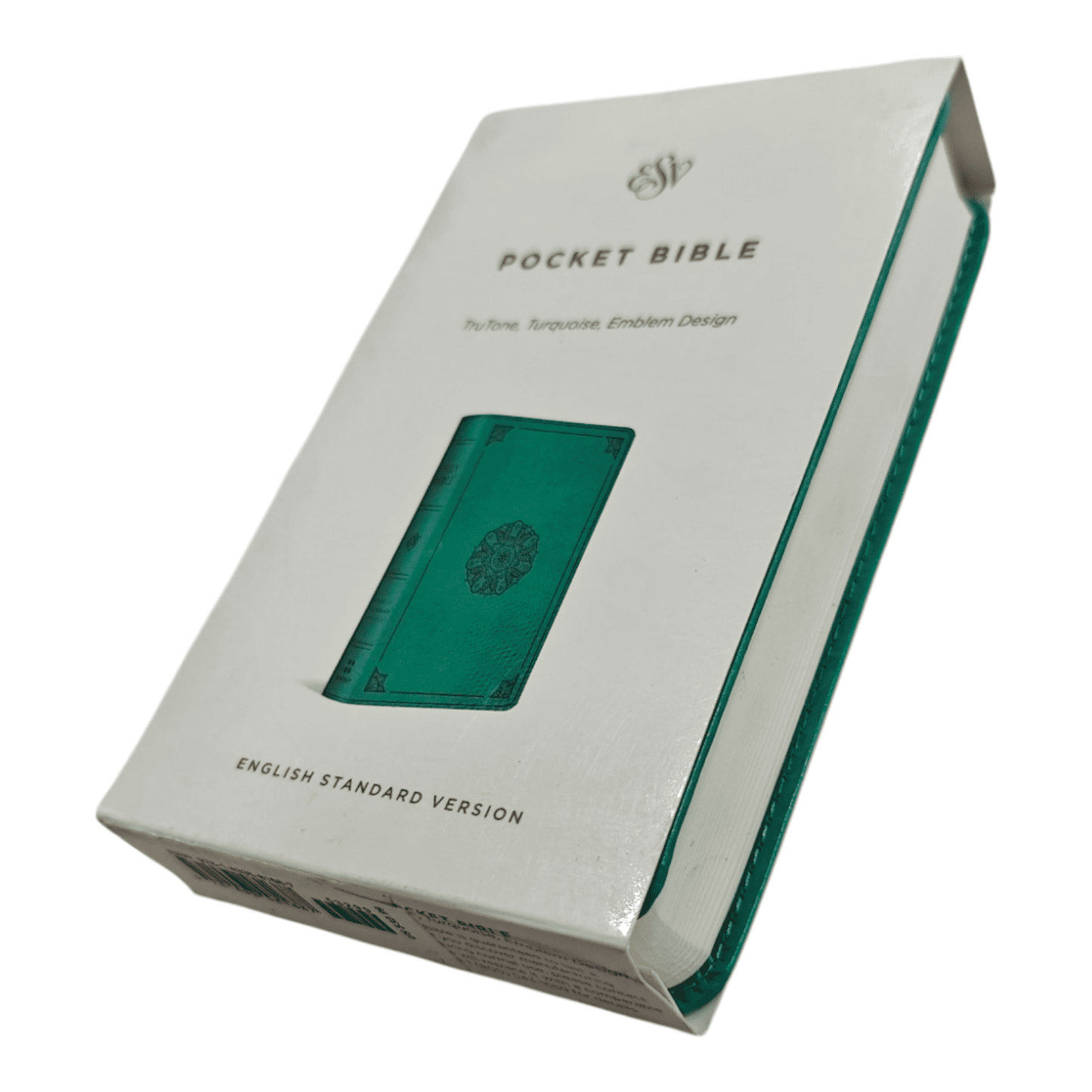 ESV Pocket Bible, TruTone Turquoise with Emblem Design - Smallest Complete English Standard Version Holy Bible for On-the-Go Reading and Memorization (ISBN: 9781433581687)