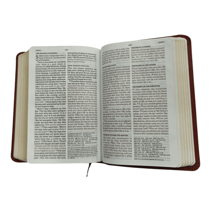 NASB Large Print Compact Reference Bible, Burnt Sienna LeatherTouch, Red Letter Edition - Portable New American Standard Version Holy Bible with Cross-References and Maps (ISBN: 9781087765709)