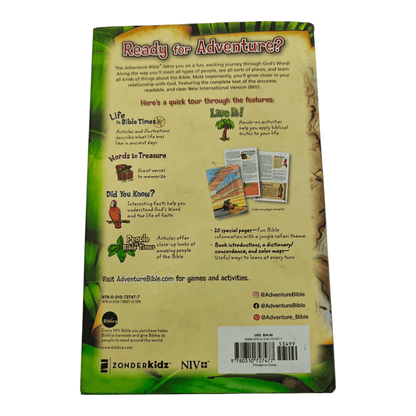 NIV Adventure Bible, Hardcover Full Color Edition - Engaging Kids' Bible with Features for Discovery and Faith (Ages 8-12) (ISBN: 9780310727477)