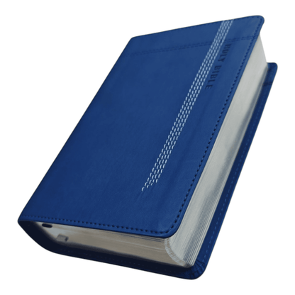 NIV Compact Reference Bible, Leathersoft Blue, Red Letter, Comfort Print - Portable New International Version Holy Bible with End-of-Paragraph References and Maps (ISBN: 9780310456896)