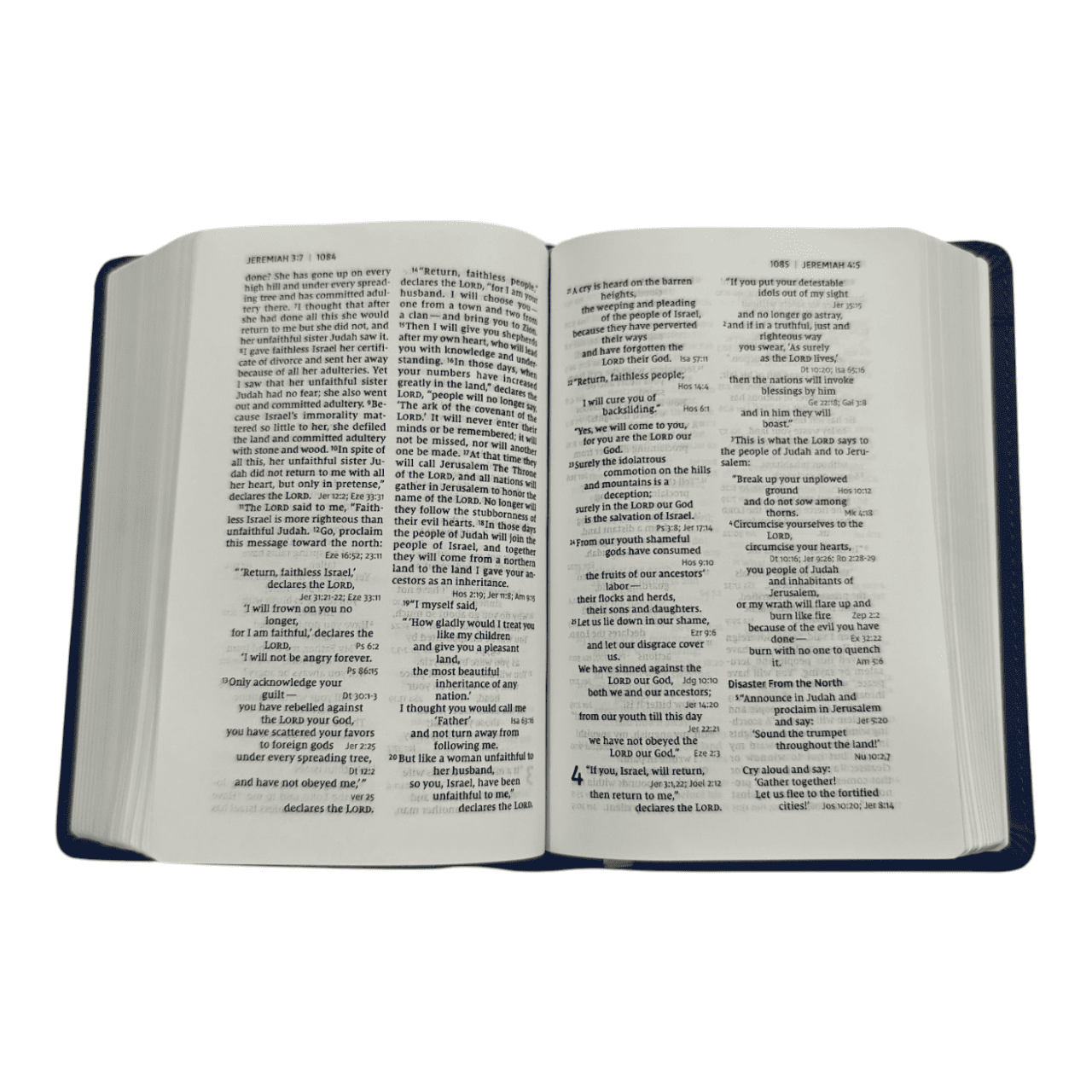 NIV Compact Reference Bible, Leathersoft Blue, Red Letter, Comfort Print - Portable New International Version Holy Bible with End-of-Paragraph References and Maps (ISBN: 9780310456896)