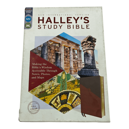NIV Halley's Study Bible, Hardcover, Red Letter Edition, Comfort Print - Trusted Guide to Scripture with Articles, Notes, Charts, Maps, and Photos (ISBN: 9780310451495)