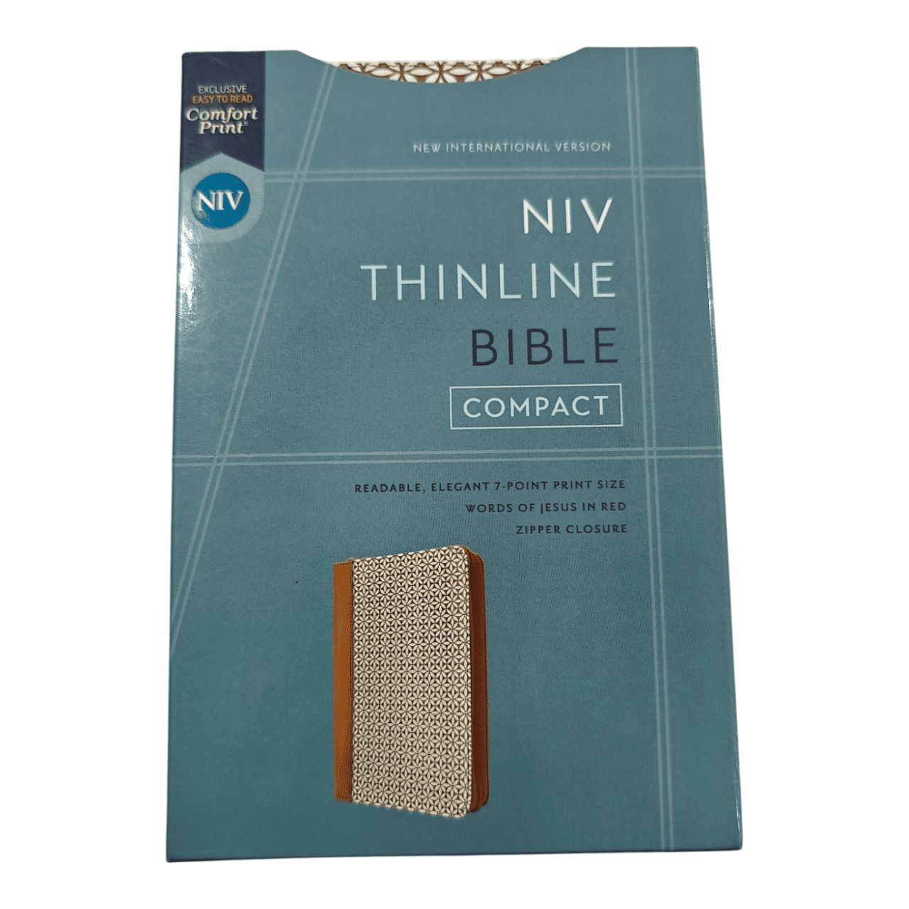 NIV Thinline Bible, Compact, Leathersoft Brown, Red Letter, Comfort Print - Portable NIV Bible for Everyday Devotion (ISBN: 9780310463375)