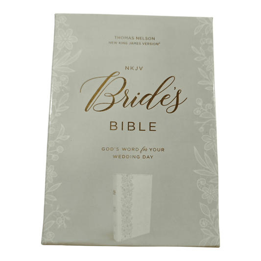NKJV Bride's Wedding Day Bible, White Leathersoft, Red Letter, Comfort Print, Wedding Keepsake with Photo Insert & Presentation Pages, ISBN 9780785225843