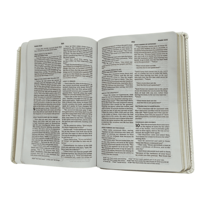 NKJV Bride's Wedding Day Bible, White Leathersoft, Red Letter, Comfort Print, Wedding Keepsake with Photo Insert & Presentation Pages, ISBN 9780785225843