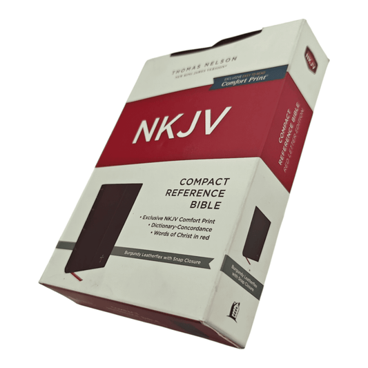 NKJV Compact Reference Bible, Leathersoft, Brown, Red Letter Edition, Comfort Print: Compact, Easy-to-Carry Bible for Everyday Use