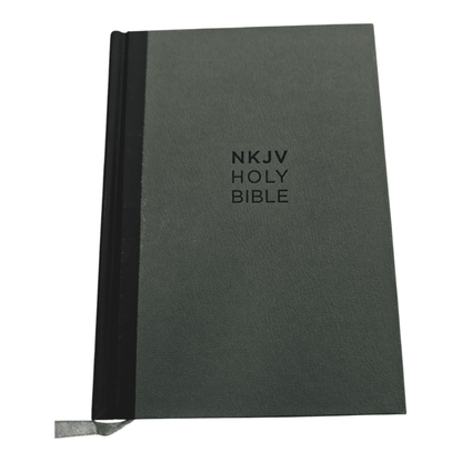 NKJV Compact Single-Column Reference Bible, Hardcover Gray, Comfort Print - Portable New King James Version Holy Bible for Deeper Study and Travel (ISBN: 9780785218166)