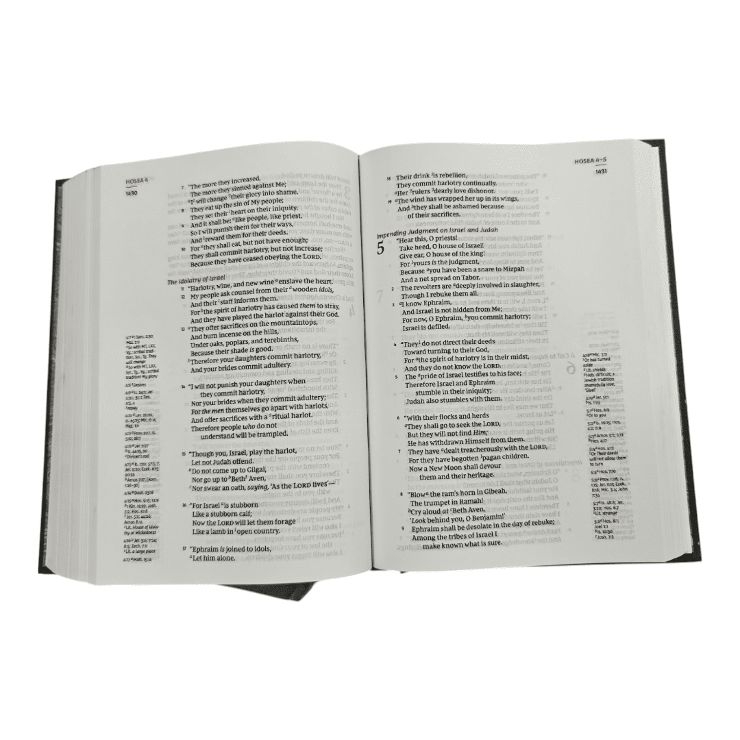 NKJV Compact Single-Column Reference Bible, Hardcover Gray, Comfort Print - Portable New King James Version Holy Bible for Deeper Study and Travel (ISBN: 9780785218166)