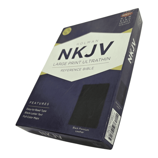 NKJV Large Print Ultrathin Bible, Leathersoft, Brown, Red Letter Edition, Comfort Print: Easy-to-Read Text in a Surprisingly Thin Design