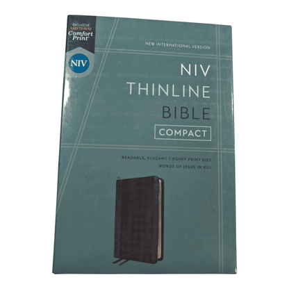 NIV Thinline Bible Compact: New International Version, Portable Softcover, Black