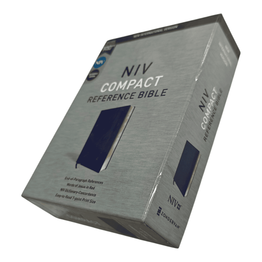 NIV Compact Reference Bible: New International Version with Cross-References and Concordance, Softcover, Black