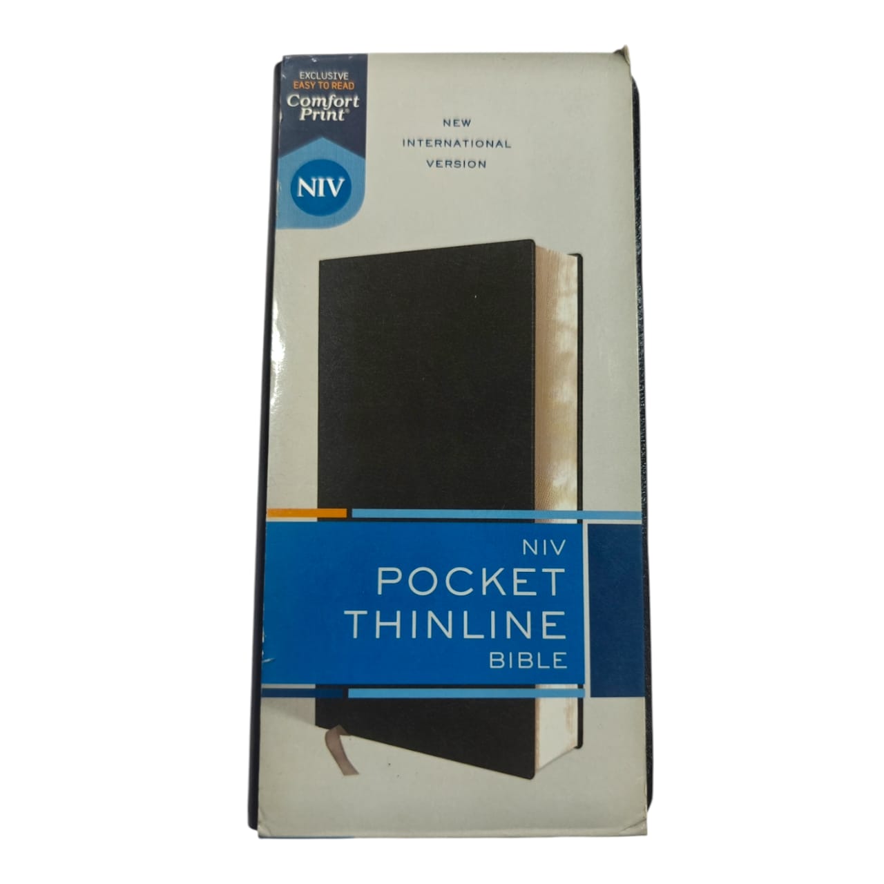 NIV Pocket Thinline Bible, Compact, Flexible Cover, Zipper Closure, Black, Red Letter Edition