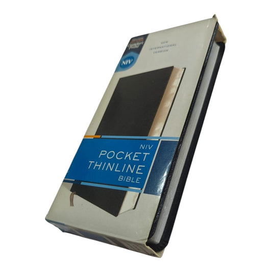 NIV Pocket Thinline Bible, Compact, Flexible Cover, Zipper Closure, Black, Red Letter Edition