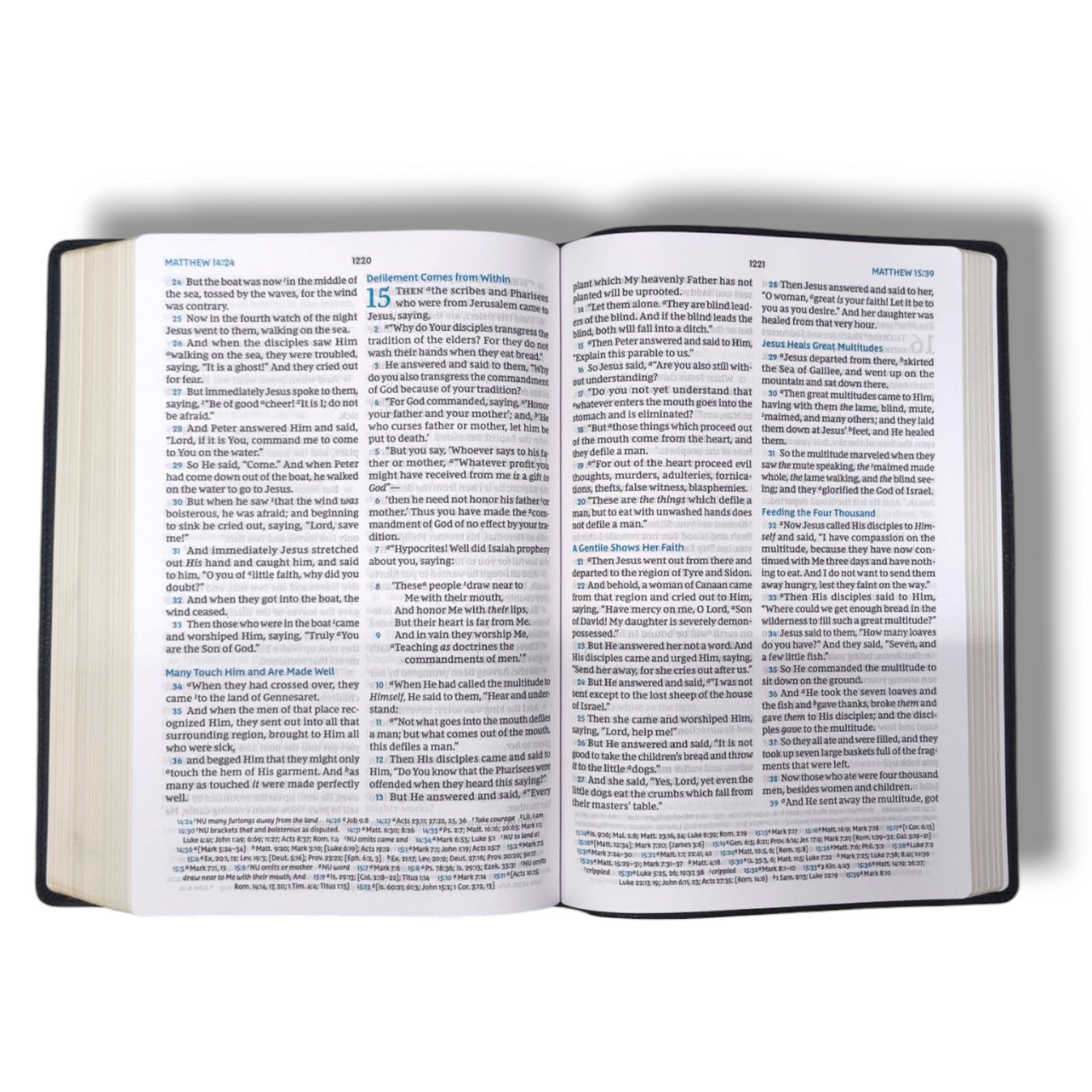 NKJV Large Print Verse-by-Verse Reference Bible: Maclaren Series in Black Leathersoft | Comfort Print